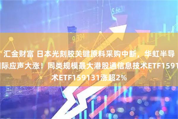 汇金财富 日本光刻胶关键原料采购中断，华虹半导体、中芯国际应声大涨！同类规模最大港股通信息技术ETF159131涨超2%